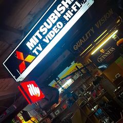 Vintage Mitsubishi TV/Video store shop light..