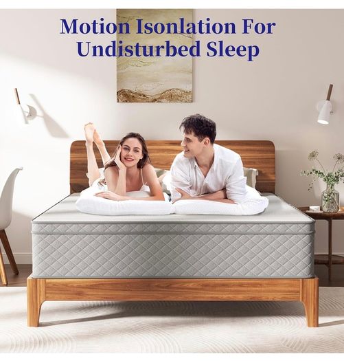 12 Inch Single Mattress, 7-Zone Hybrid Single Bed Mattresses, Memory Foam Mattress with Pocket Sprung with Medium Firm for Body Support & Pressure Relief - 90x190x30cm