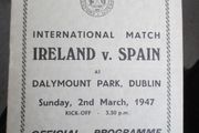 Ireland V Spain 1947 Programme