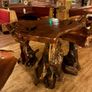 Large hand crafted table and 4 chairs Image 7