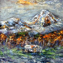 The Reek in Winter's Grip, Contemporary Croagh Patrick Acrylic