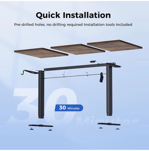 Electric Standing Desk, 120 x 60 cm Height Adjustable Sit Stand Desks with Splice Board and Memory Smart Pannel, Home Office Desk, Brown
