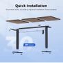 Electric Standing Desk, 120 x 60 cm Height Adjustable Sit Stand Desks with Splice Board and Memory Smart Pannel, Home Office Desk, Brown Image 2