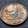 Ireland 1968 1d Penny Beautiful Uncirculated with Amazing Rainbow Toning Image 6
