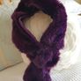 Deep Purple Fur Scarf Image 2