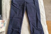 Navy cropped trousers