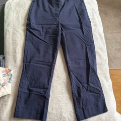 Navy cropped trousers