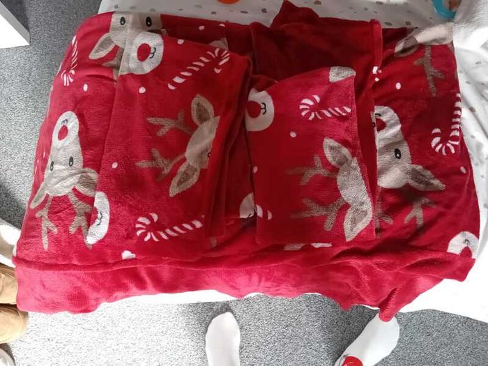 Double duvet cover - fleece Christmas duvet cover & pillow case