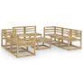 9 Piece Garden Lounge Set Green Impregnated Pinewood Image 5
