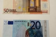 2 x euro notes 20 and 50 eur 2002 circulated