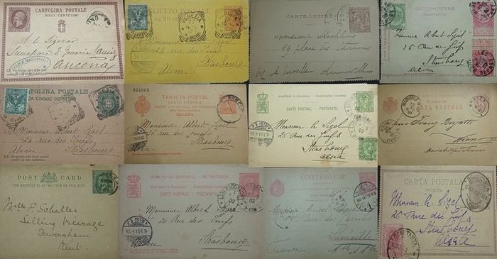1800s Albert Sigel Strasboug Societe Philatelique Union Postal History Collection