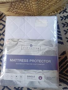 Mattress Protector. Lily Cotton. Single