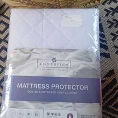 Mattress Protector. Lily Cotton. Single