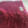 4 pieces- Avoca Mohair Wool Magenta Throw, Jerpoint Pedestal / Footed Bowl, Cut Glass Pillar Lamp with Brand New Sanderson Drum Shade - all are perfect together Image 3