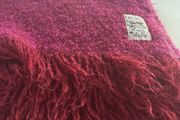 Avoca Mohair Wool Magenta Throw  Drum Shade -