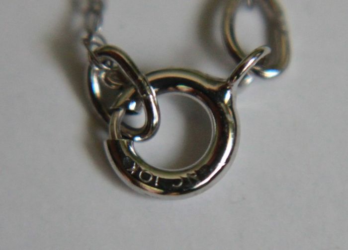 10 karat gold and natural diamond necklace