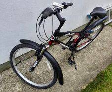 bike 26"wheels, mudguards,front, rear lamp ready to ride!