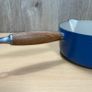 Vintage Le Creuset 22 Cast Iron Saucepan - Cobalt Blue Enamel Made in France Image 5