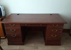 Victorian Mahogany Twin Pedestal Desk