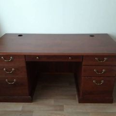 Victorian Mahogany Twin Pedestal Desk