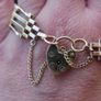 Vintage Gold 375 Bangle Bracelet Heart Locket 9 Ct Gold 15,0g Image 10