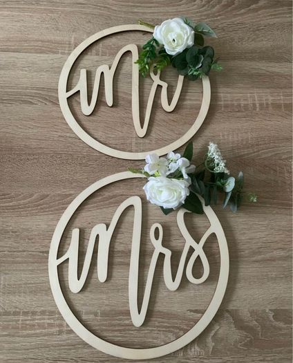Wedding chair signs