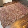 Pink fluffy rug Image 2