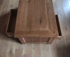 Large Rustic Oak Coffee table -4 Double Sided Drawers (Dovetail Joints)