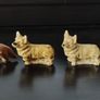 vintage glass display wall cabinet with Wade collection figurines Image 10