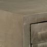 Drawer Cabinet Solid Mango Wood Grey with Brass 140x40x80 cm Image 2