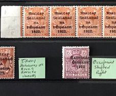 Ireland Collection of Mint Overprints 1922 Varieties