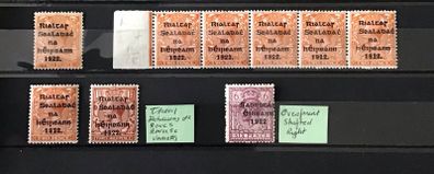 Ireland Collection of Mint Overprints 1922 Varieties