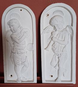 Set of 2 Cherub Plaques