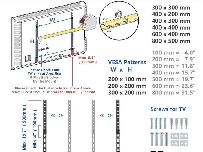 Universal TV Stand Legs TV Feet for 20 to 65 inch LCD/LED/OLED/Plasma TVs, Table Top Replacement TV Stand