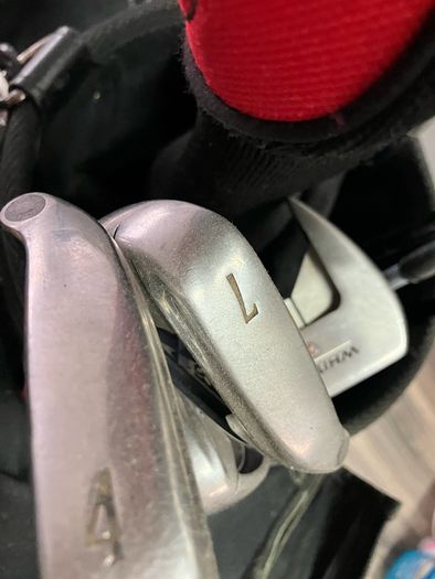 golf bag and clubs