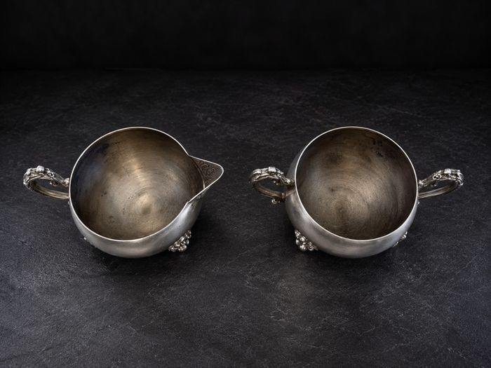 Vintage Silver-Plated Cream & Sugar Set