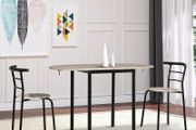 Extendable Table and 2 Chairs Set  Drop-Leaf Table