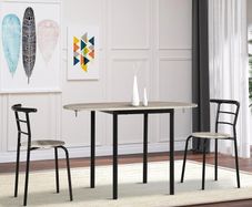 Extendable Table and 2 Chairs Set  Drop-Leaf Table