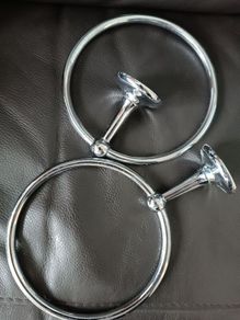 2 bathroom towel holder rings