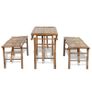 Beer Table with 2 Benches 100 cm Bamboo Image 5