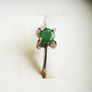 Vintage 925 Sterling Silver Ring with Green Stone Image 3