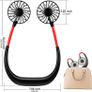Portable Neck Fan Rechargeable, Personal Neck Fans Round Neck, Hanging Head Fan Neck Hands Free Cooling Hanging Personal Fan Wearable Usb Neckband Fan Outdoor Travel Holiday Essentials for Women Men (FREE POSTAGE) Image 5