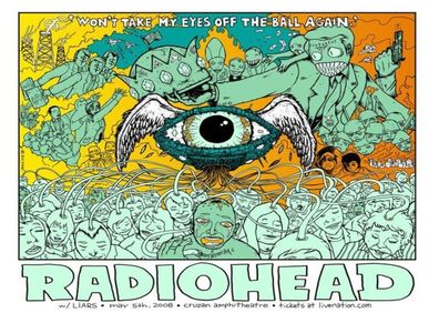 Radiohead - Cruzan Amphitheatre 2008 - Rare Mini Print/Poster