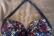 BNWT Zoggs swim shapes Elastomax Eden Navy Pink bikini top size UK36G EU80G Free post