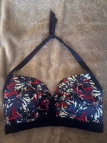 BNWT Zoggs swim shapes Elastomax Eden Navy Pink bikini top size UK36G EU80G Free post