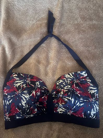 BNWT Zoggs swim shapes Elastomax Eden Navy Pink bikini top size UK36G EU80G Free post