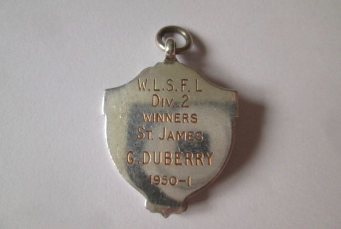 4x medals uk football division soccer silver 1950 staines district