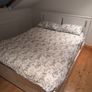 IKEA King Size White Songesand Bed Frame Image 2