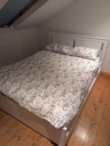IKEA King Size White Songesand Bed Frame