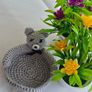 Handmade Crochet Teddy Tea Coaster / Trinket Holder Image 3